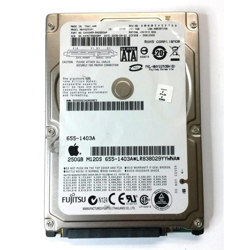 Fujitsu MHY2250BH 250GB 2.5-Inch SATA Hard Disk Drive HDD