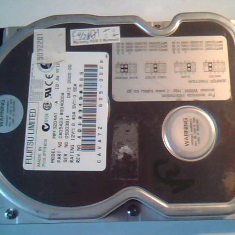 Fujitsu MPF3204AT Hard Drive 20.4GB 5400RPM AT-IDE HDD 3.5-Inch