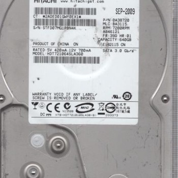 640GB SATAII 7200RPM 3.5-Inch x 1-Inch 15p 3.0GB/s DeskStar
