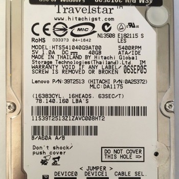 2.5 Inch Hitachi 40 GB Laptop Hard Drive IDE HDA 5400RPM Internal Hard Drive
