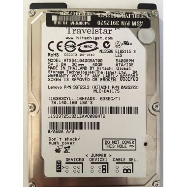 2.5 Inch Hitachi 40 GB Laptop Hard Drive IDE HDA 5400RPM Internal Hard Drive