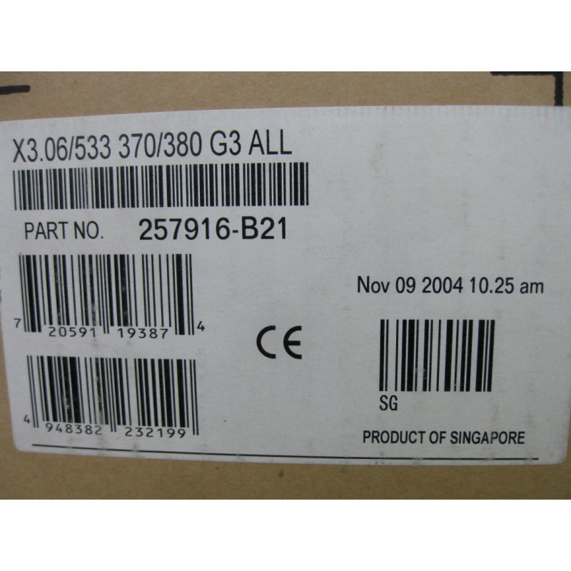 HP 257916-B21 Intel XEON 3.06 GHZ-512KB/533MHZ Processor Kit