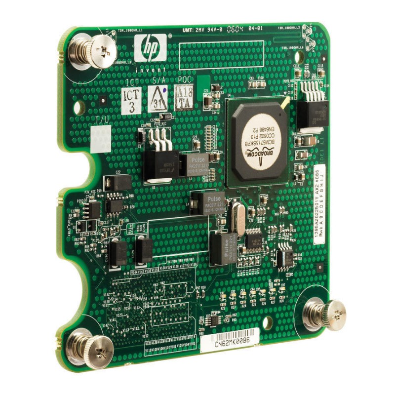 HP 406771-B21 NC326M Dual Port Gigabit N/W Adapter PCI-e Dual 1GB Mezzanine Card NIC