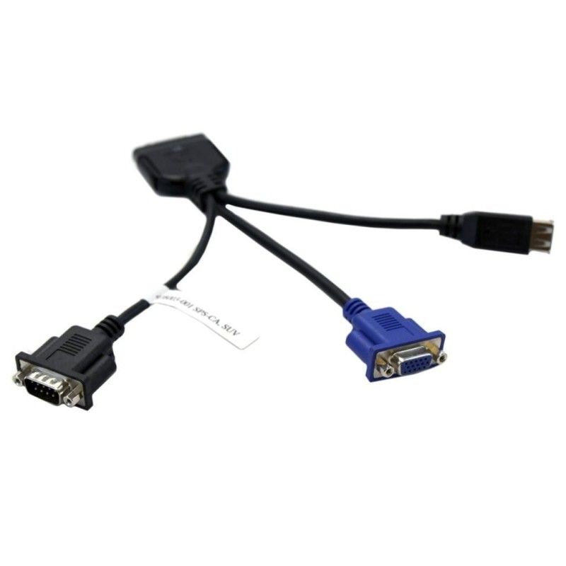 HP 409496-001 Cisco/HP Local I/O SPS-CA SUV Breakout Diagnostic Cable VGA Serial USB