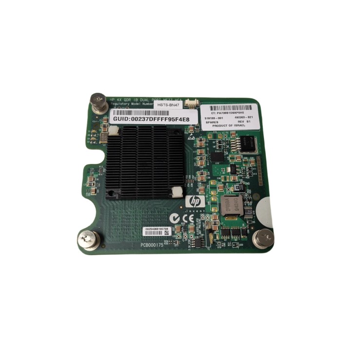 HP 519133-001 4X QDR IB Dual Port Mezzanine HCA for BladeSystem c-Class