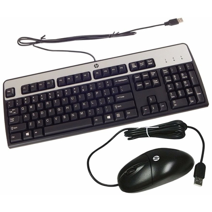 HP 631341-B21 USB BFR-PVC US Keyboard/Mouse Kit Keyboard & Mouse