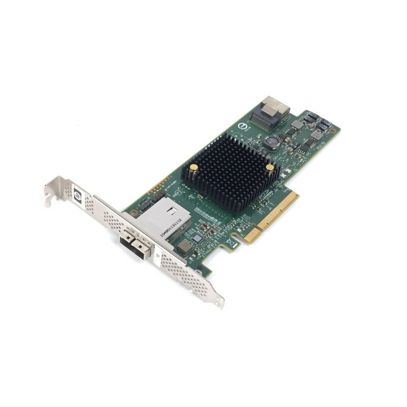 HP 660086-001 H222 SAS Host bus Adapter PC Board, PCIe 3.0 low profile - Has one Internal x4 mini-SAS Connector, one external x4 mini-SAS Connector, 6Gb/sec transfer rate, up to 330TB SAS or 330TB SATA capacity