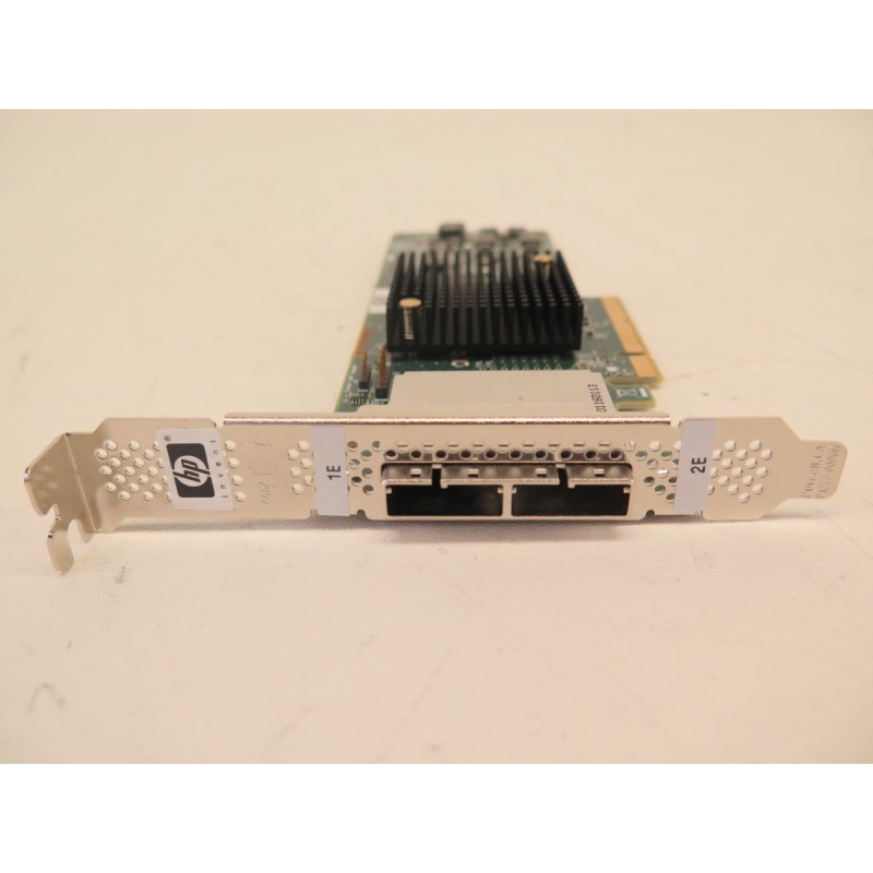 HP 660087-001 H221 SAS Host Bus Adapter PC Board, PCIe 2.0 low profile - Has two external x4 mini-SAS Connectors, 6Gb/sec transfer rate, up to 288TB SAS or 192TB SATA capacity