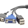 36-Pin Serial, USB, and VGA Dongle Cord Cable