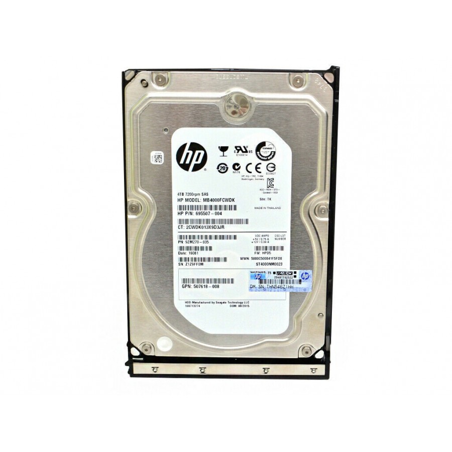 HP 695507-004 4TB 7.2k RPM 6G LFF 3.5 SAS MidLine SC HDD