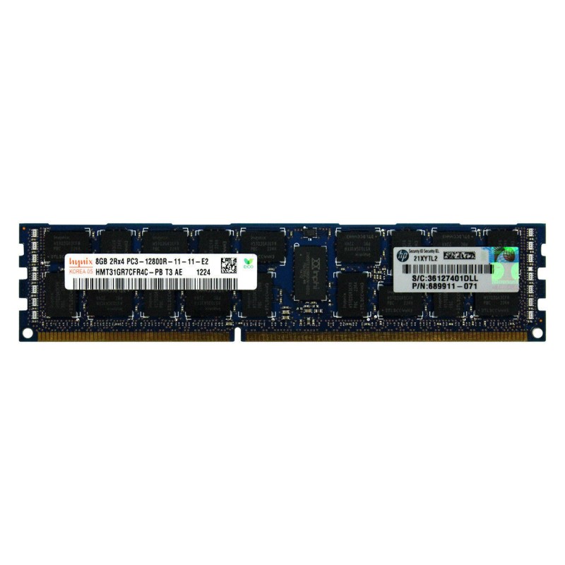 HP 698807-001 8GB PC3-12800R DDR3-1600 RDIMM Memory for Proliant G8