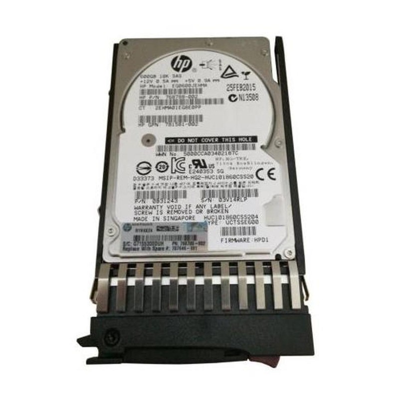HP J9F46A Enterprise MSA 600GB 12G SAS 10K 2.5 HD Hard Disk Drive HDD