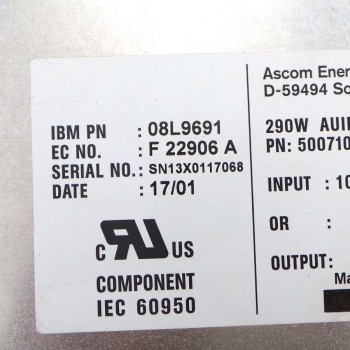 Power Supply, 37V DC 290W for 3584 Tape Storage System