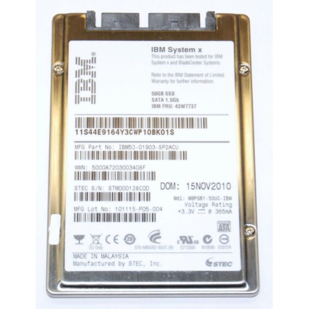 IBM 43W7734 50GB SATA 1.8-Inch NHS SSD Solid State Drive