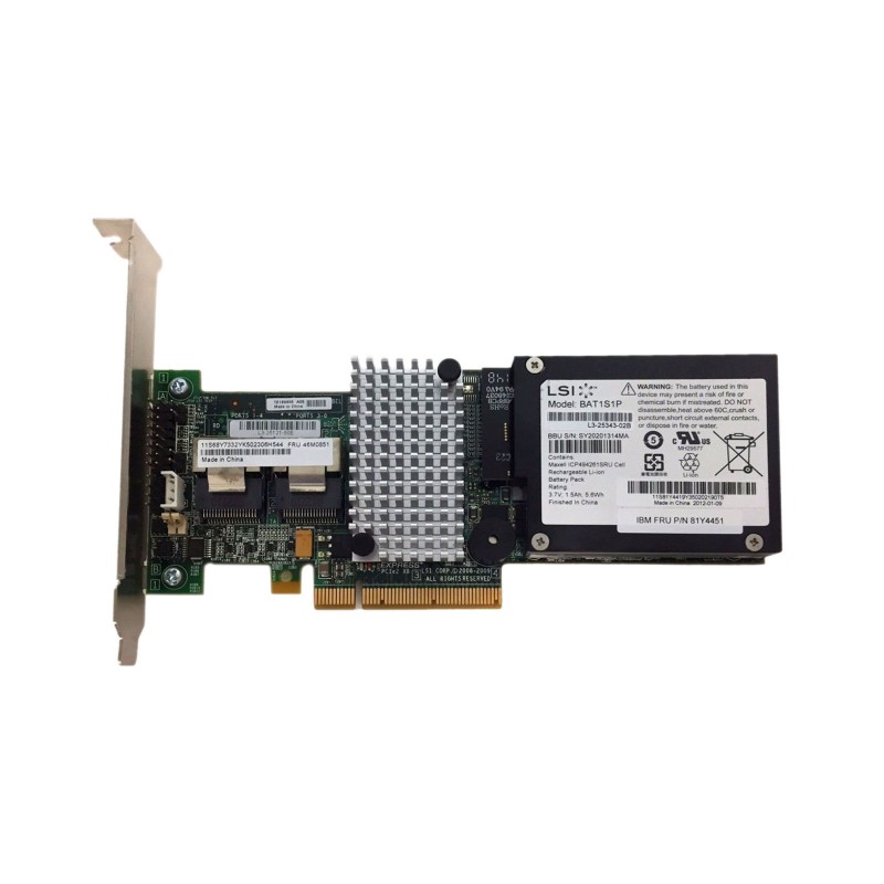 IBM 46M0851 ServeRAID M5015 SAS/SATA PCI-E RAID Controller, Battery not Included