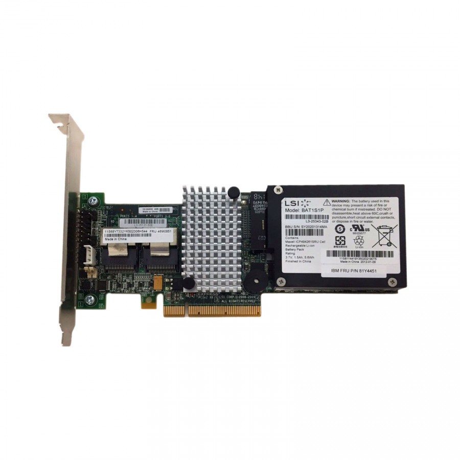 IBM M5015 LSI 9260-8i 46M0851 SAS RAID Controller PCI-E 8087 SATA Cable 