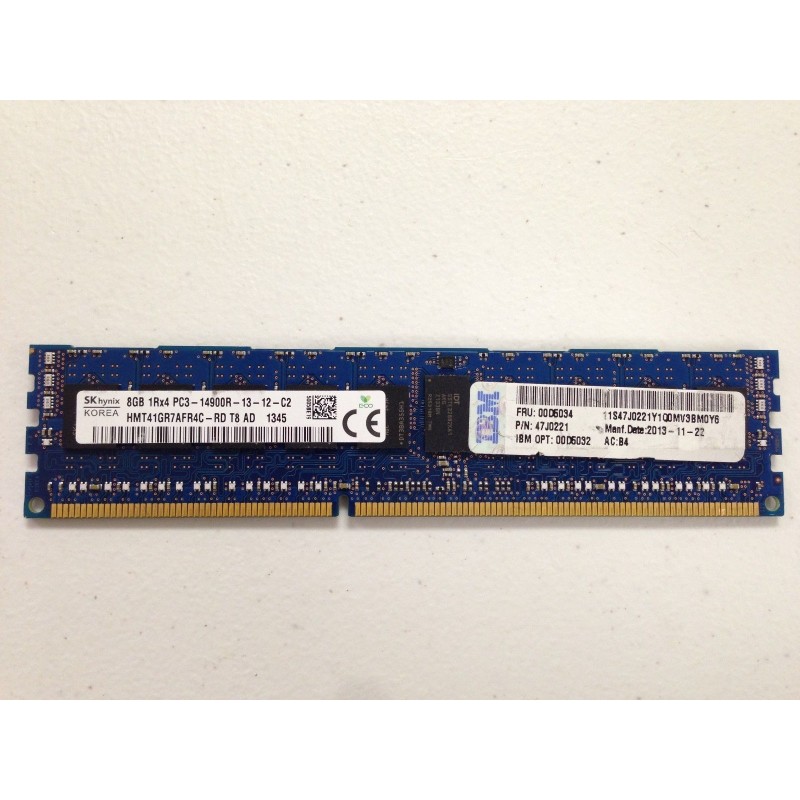 IBM 47J0221 8GB (1.8GB) 1rx4 PC3-14900r Memory Module