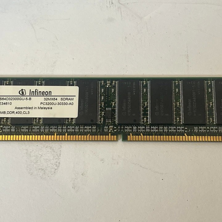 Infineon HYS64D32300GU-5-B 256MB DDR-400 (PC-3200) PC-3200U RAM Memory