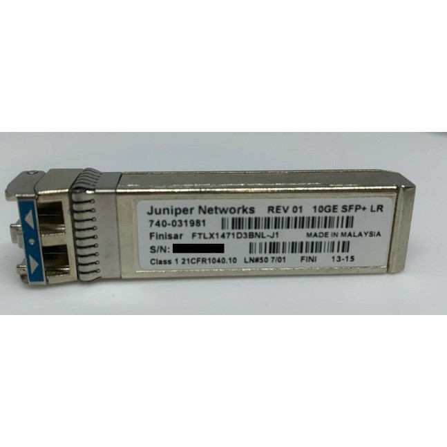 Juniper Networks 740-031981 SFP+-10G-LR 10G 10GBase-LR Multirate Transceiver