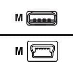 USB Cable, 3rd Party Compatible, USB Type A (M) to Mini-USB Type B (M)