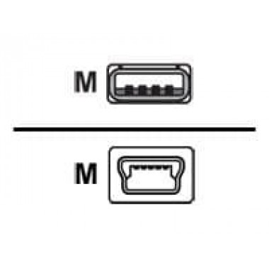 USB Cable, 3rd Party Compatible, USB Type A (M) to Mini-USB Type B (M)