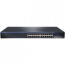 EX2200 24-Port 10/100/1000Base-T Ethernet Switch with PoE+ and Four SFP Gigabit Ethernet Uplink Ports