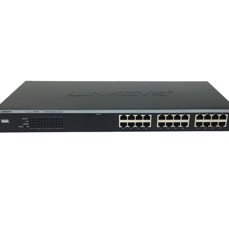Linksys EF3124 EtherFast 3124 24-Port 10/100 Ethernet Switch, Rack-Mountable