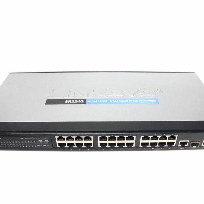 Linksys SR224G 24-Port 10/100, 2-Port Gigabit / 2-Port Mini GBIC Ethernet Switch