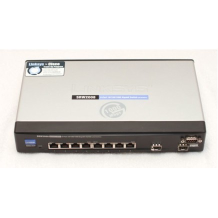 Linksys SRW2008 8-Port 10/100/1000 Managed Gigabit Ethernet Switch