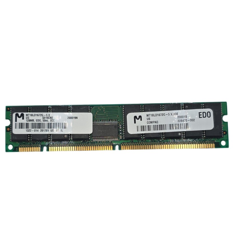Micron MT18LD1672G-5X 128MB EDO RAM Module High-Performance SDRAM