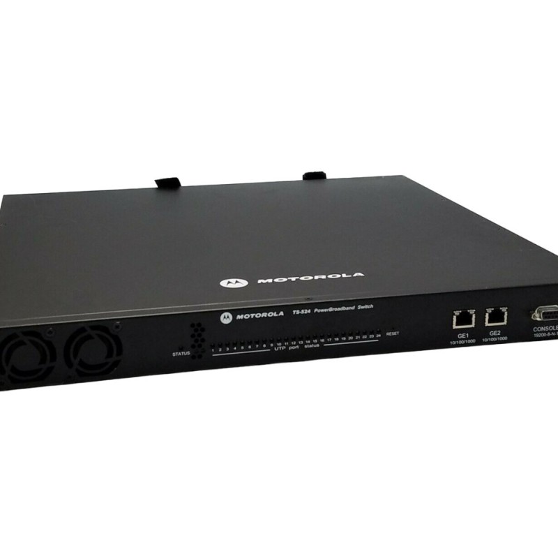 Motorola TS-0524-WR Zebra/Motorola TS-524 T5 PowerBroadband Switch, 24 Port VDSL2 Switch, 2x RJ45 10/100/1000Mbps, 2x RJ21, 1x DB9