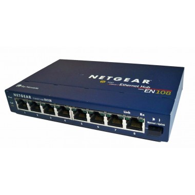 10M 10Base-T 8-Port Ethernet Hub with AUI and BNC Ports