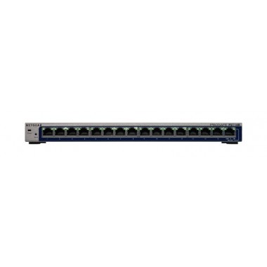16-Port 10/100 ProSafe Plus FS116E Fast Ethernet Switch with Prioritization & VLAN