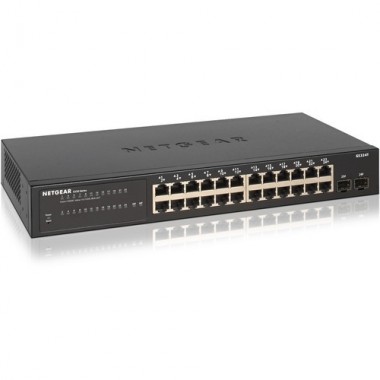 Pro S350 GS324T Ethernet Switch, 24-Ports, Manageable, Gigabit Ethernet, 10/100/1000Base-T, 4 Layer Supported, 2 SFP Slots