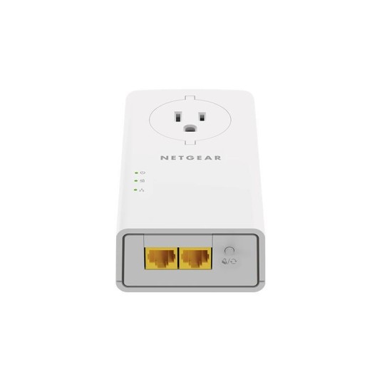 Netgear PLP2000 Powerline 2000 Network Extender with Extra Outlet PowerLine Ethernet Adapter - SINGLE UNIT