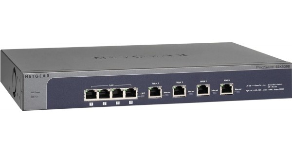Netgear SRX5308-100NAS ProSafe SRX5308 Quad WAN Gigabit SSL VPN ...