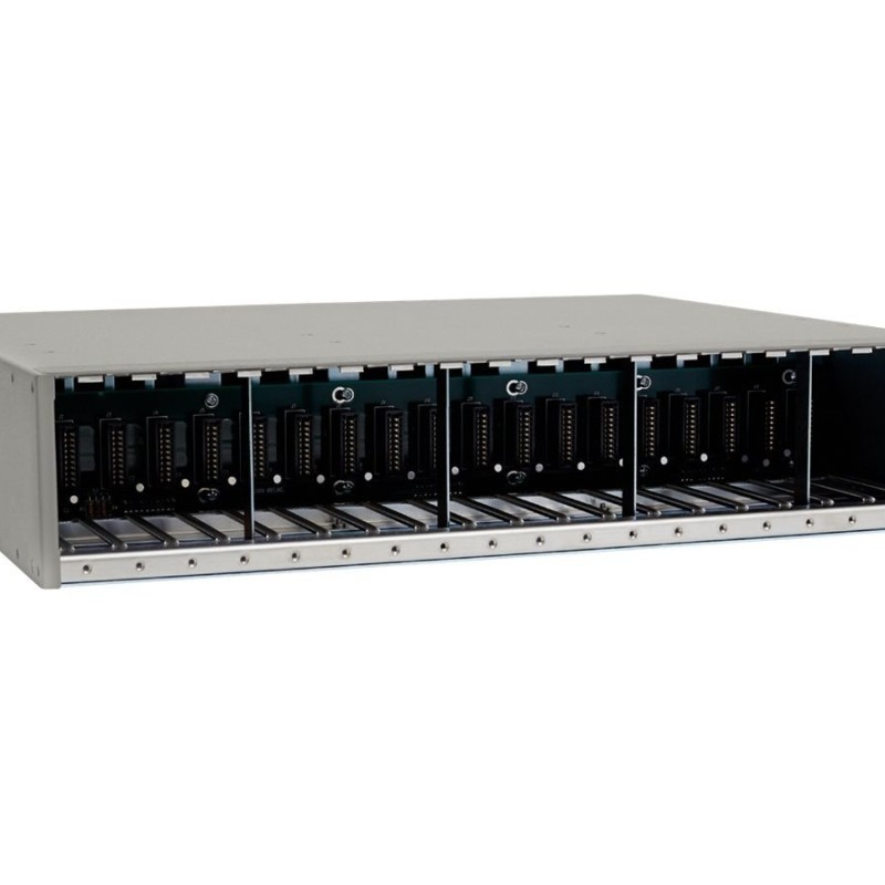 Omnitron 8200-3 iConverter 19-Unit Manageable 2U Chassis with 3 Universal AC Power Supply