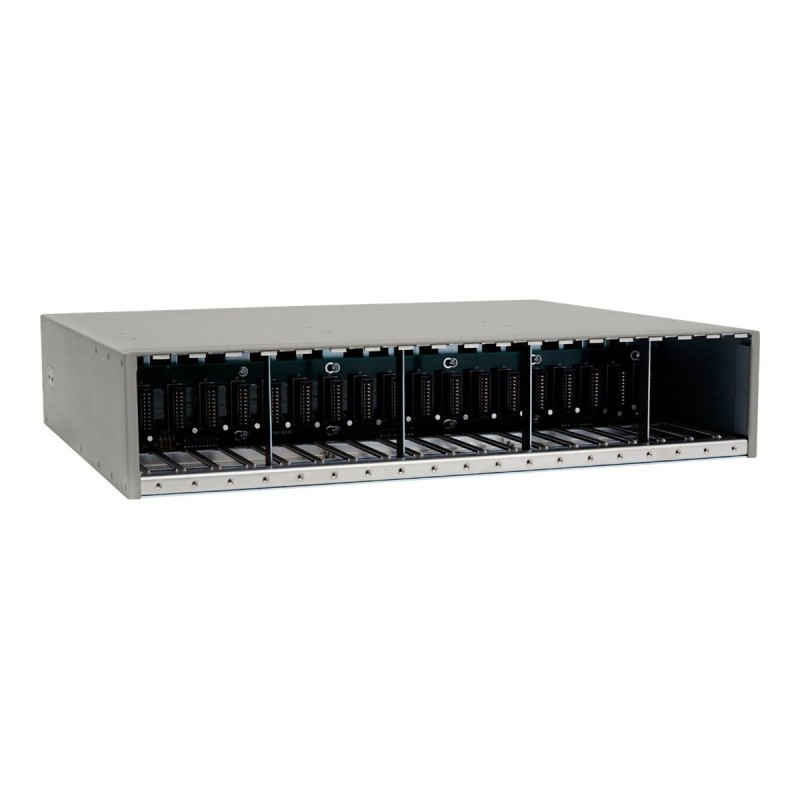 Omnitron 8200-3 iConverter 19-Unit Manageable 2U Chassis with 3 Universal AC Power Supply