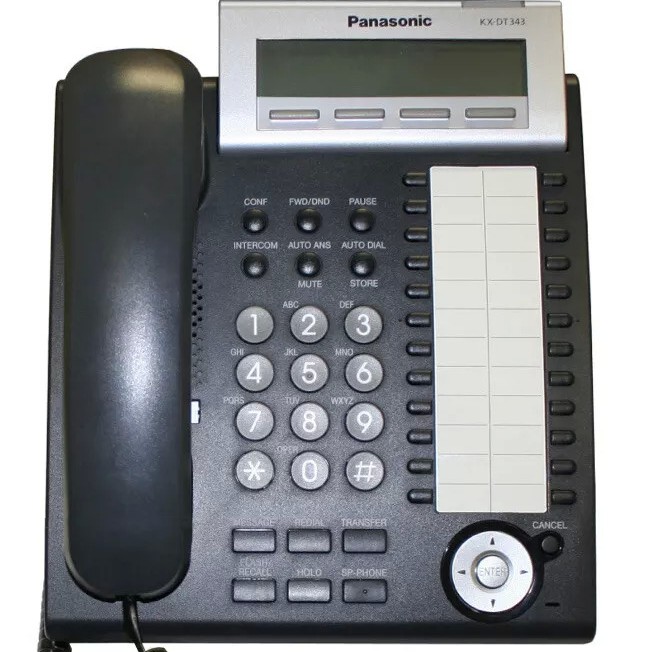 Panasonic KX-DT343 24-Button 3-Line Display Phone in White or Black