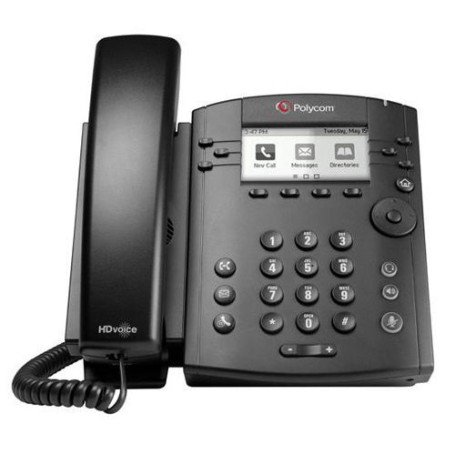 Polycom 2200-46161-025 VVX310, Business Class VoIP Phone, 6-Line, Gigabit Ethernet Port / PoE
