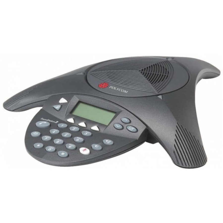 Polycom SoundStation 2 2201-16000-601 Conference Phone With Wall Adapter for sale online 