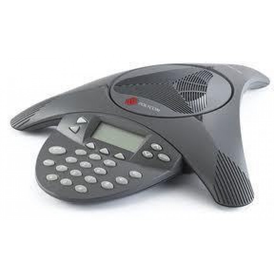 Polycom SoundStation 2 Conference Phone 2201-16200-601 With Wall Module for sale online 
