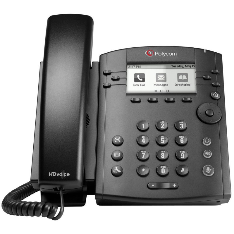 Polycom 2201-46161-001 VVX310, Business Class VoIP Phone, 6-Line, Gigabit Ethernet Port / PoE