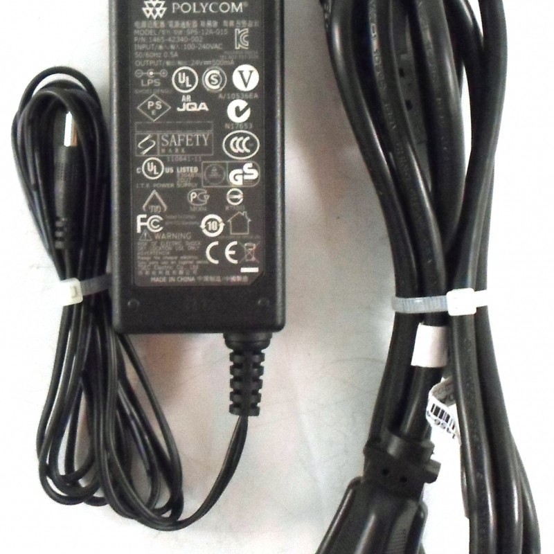 Polycom SPS-12A-015 Power Supply 24V for IP550 IP650 IP330 and IP335 VoIP Phones