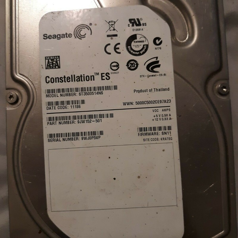 Seagate 9JW152-501 500GB 7.2K SATA 3.5-Inch 3Gbps Hard Drive HDD