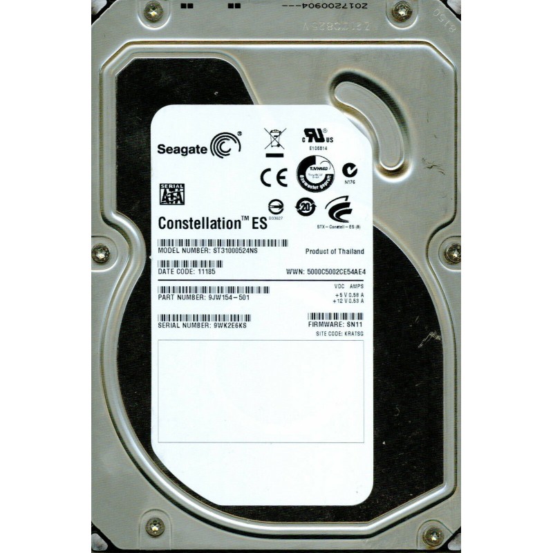 Seagate 9JW154-501 ST31000524NS 1000GB 3.5-Inch SATA Hard Drive HDD 1TB Constellation