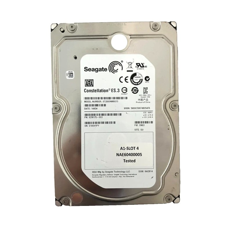 Seagate ST2000NM0033 Dell 2TB 7.2K 3.5 SATA 6Gbs Hard Disk Drive HDD