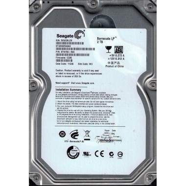 Barracuda 2TB 5K9 3.5 SATA 3Gbps Hard Disk Drive HDD