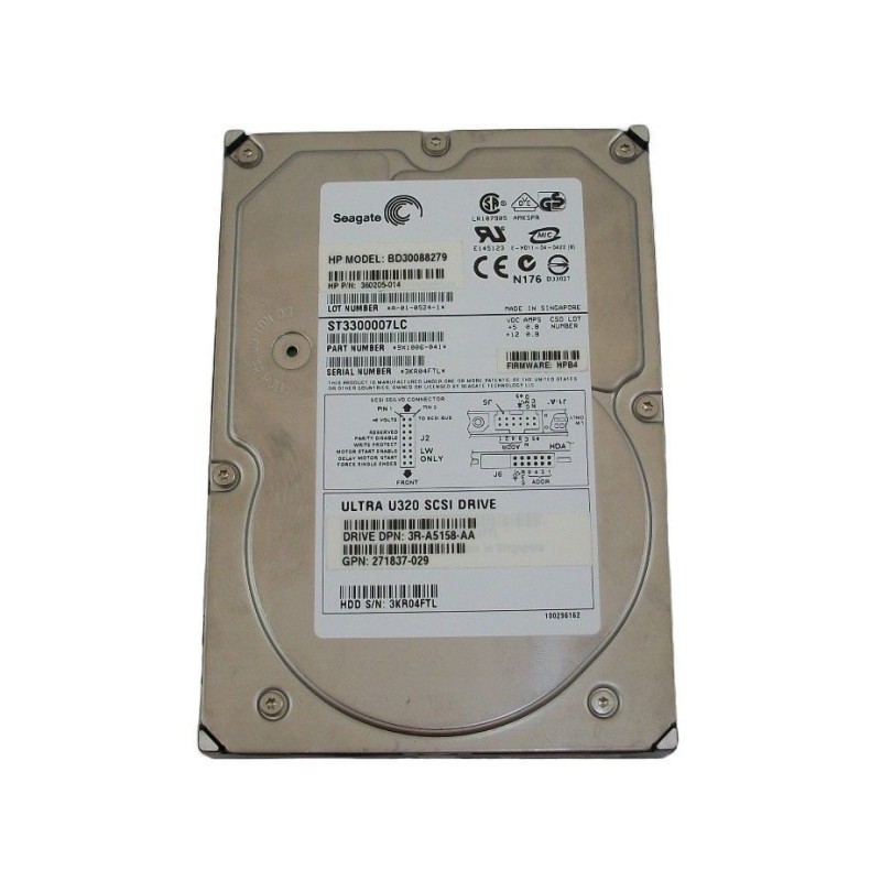 Seagate ST3300007LC 300GB SCSI Seagate Cheetah 10K RPM 80-Pin HDD Hard Disk Drive