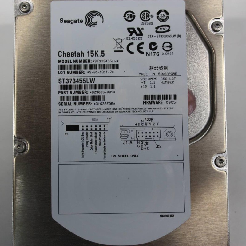 Seagate ST373455LW Cheetah 15K.5 73.4 GB HDD Hard Disk Drive, 69-Pin, 3.5-Inch